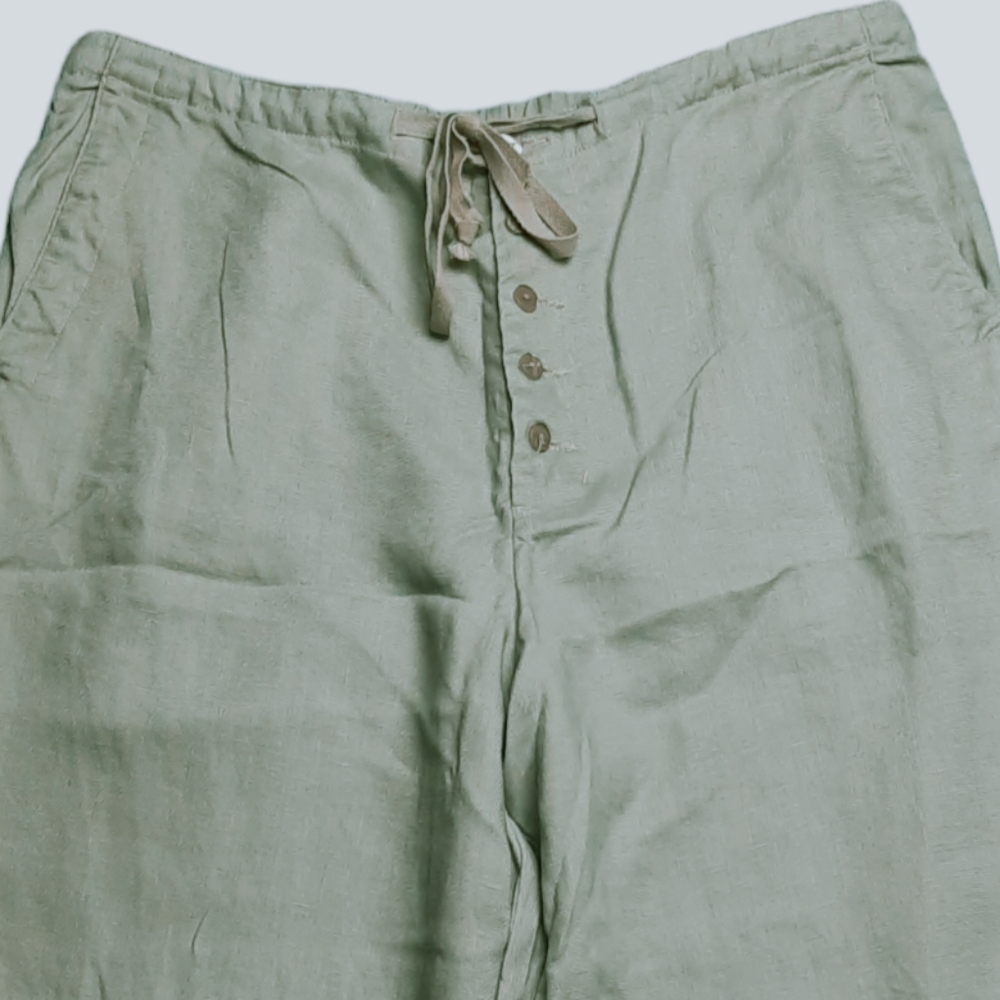 Chadwick's Pale Green Linen Wide Leg Pants SZ 14 - Picture 3 of 10